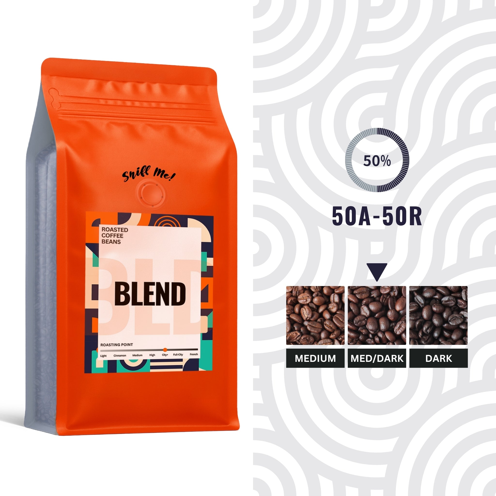Blend 5 – 50% Arabica / 50% Robusta (Medium/Dark Roast)